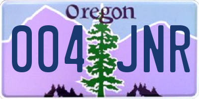 OR license plate 004JNR