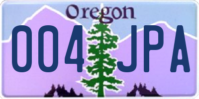 OR license plate 004JPA