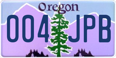 OR license plate 004JPB
