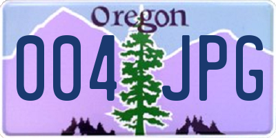 OR license plate 004JPG