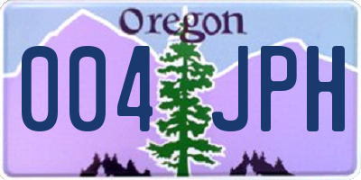OR license plate 004JPH
