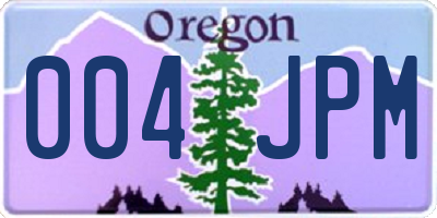 OR license plate 004JPM