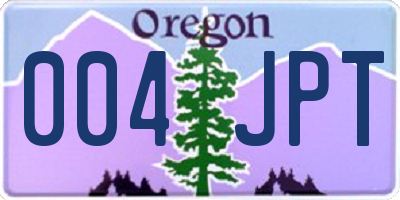 OR license plate 004JPT