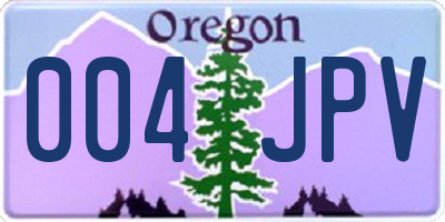 OR license plate 004JPV