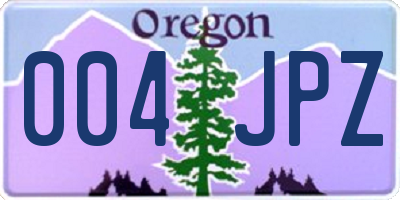 OR license plate 004JPZ