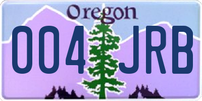 OR license plate 004JRB