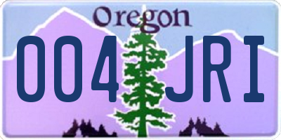OR license plate 004JRI