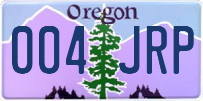 OR license plate 004JRP