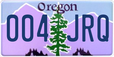OR license plate 004JRQ