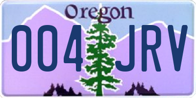 OR license plate 004JRV