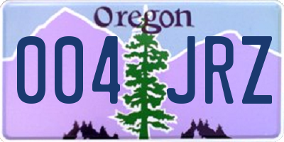 OR license plate 004JRZ