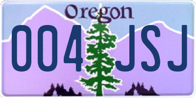 OR license plate 004JSJ