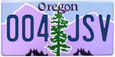OR license plate 004JSV