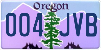 OR license plate 004JVB
