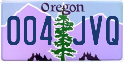 OR license plate 004JVQ
