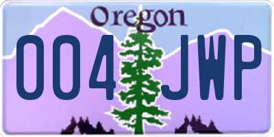 OR license plate 004JWP
