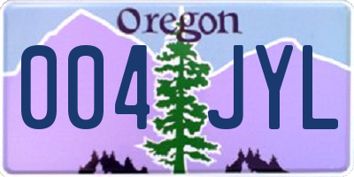 OR license plate 004JYL
