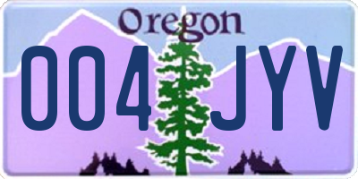OR license plate 004JYV