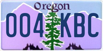 OR license plate 004KBC