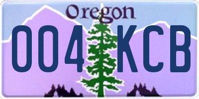 OR license plate 004KCB