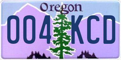 OR license plate 004KCD