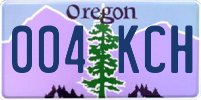 OR license plate 004KCH