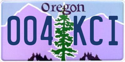 OR license plate 004KCI