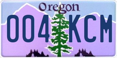 OR license plate 004KCM
