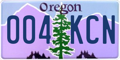 OR license plate 004KCN