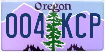 OR license plate 004KCP