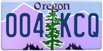 OR license plate 004KCQ