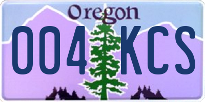 OR license plate 004KCS
