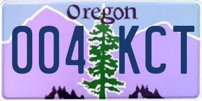 OR license plate 004KCT