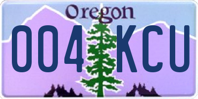 OR license plate 004KCU