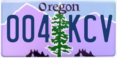 OR license plate 004KCV