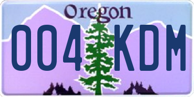OR license plate 004KDM