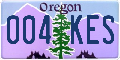 OR license plate 004KES