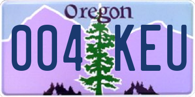 OR license plate 004KEU