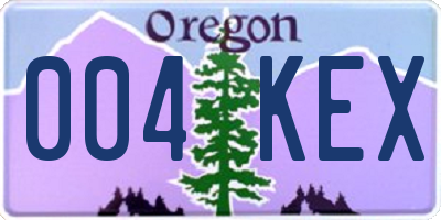 OR license plate 004KEX