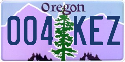 OR license plate 004KEZ