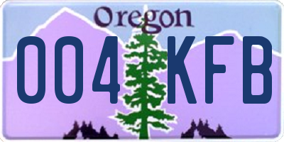 OR license plate 004KFB