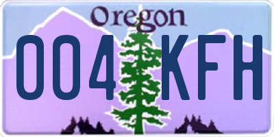 OR license plate 004KFH