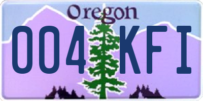 OR license plate 004KFI