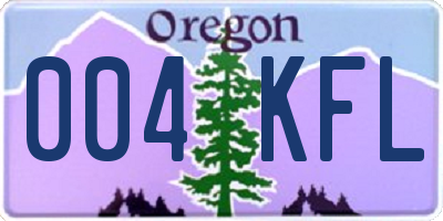 OR license plate 004KFL