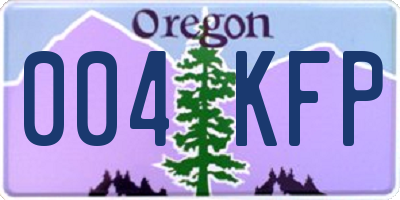 OR license plate 004KFP