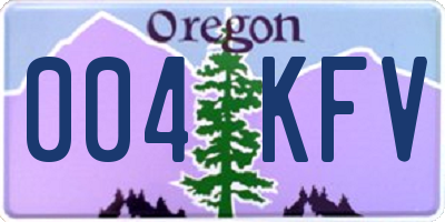 OR license plate 004KFV