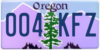 OR license plate 004KFZ