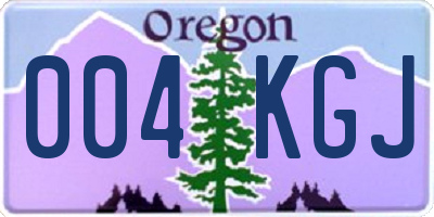 OR license plate 004KGJ