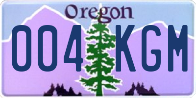 OR license plate 004KGM