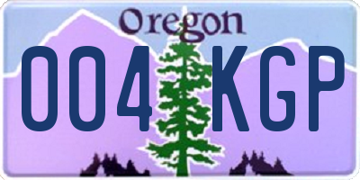 OR license plate 004KGP